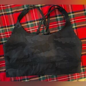 Lululemon Black Camo Sports Bra – Size 8